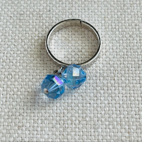 [FINAL BEST PRICE] Silver Ring with 2 Light Blue Crystals - Picture 1 of 7